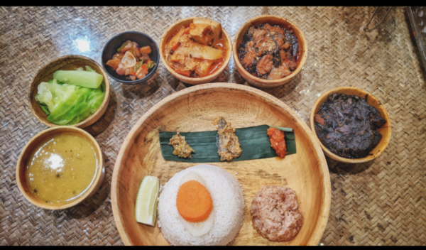 Traditional Assamese Thali - Pork Thali - Sona Hotel